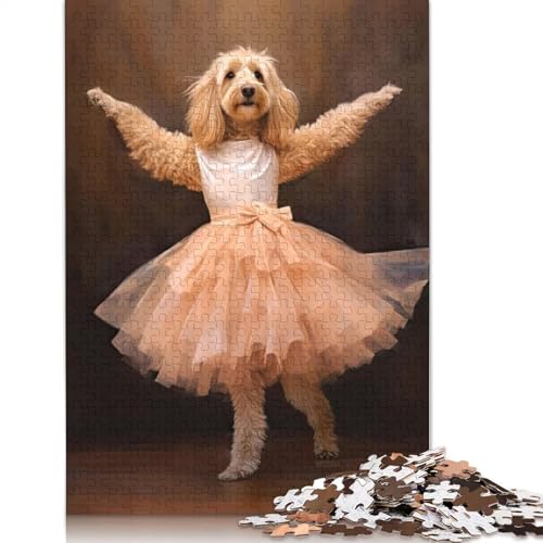 Goldendoodle-Ballerina-Puzzle für Erwachsene und Kinder. Skurrile Herausforderung, Spielzeug, Lernspiele, Heimdekoration, Geschenke, 1500 Teile (85 x 57 cm) von GQmoney