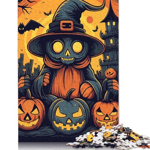 Gruseliges Halloween-Puzzle mit 1000 Teilen für Erwachsene, Papierpuzzle, Lernspiel für Erwachsene Teenager, 1000 Teile (75 x 50 cm) von GQmoney