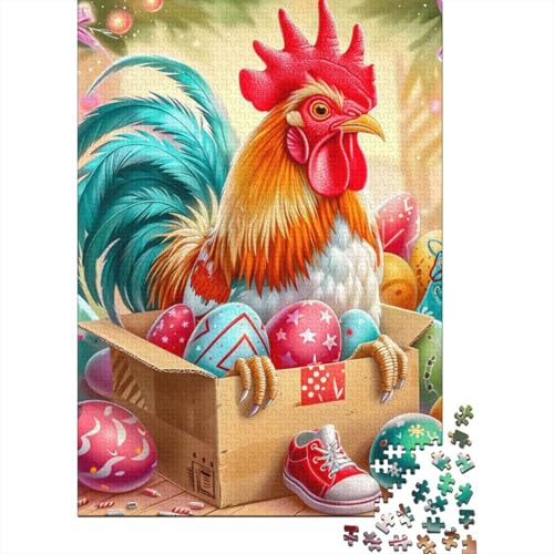 Hahn-Puzzle, umweltfreundliche Materialien, 100% recycelter Karton, Puzzle für Erwachsene und Kinder, 1000 Teile (38 x 26 cm) von GQmoney