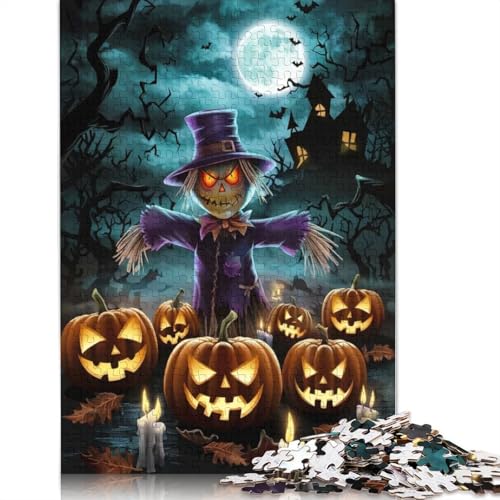 Halloween-Puzzle mit Vogelscheuche, 1000 Teile, für Erwachsene und Jugendliche ab 12 Jahren, 1000 Teile (38 x 26 cm) von GQmoney