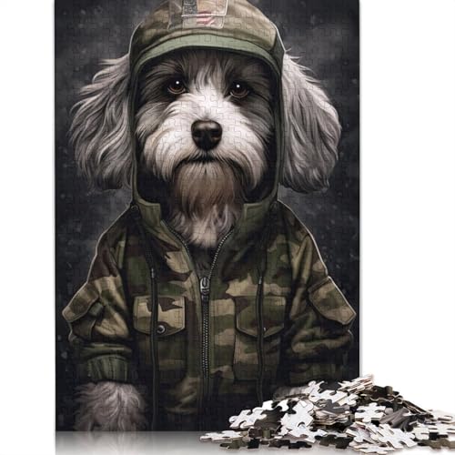 Havaneser-Tarnjacke-Puzzle für Erwachsene und Kinder. Tolles Geschenk, Herausforderungsspielzeug, Lernspiel, Heimdekoration, ab 14 Jahren, 520 Teile (52 x 38 cm) von GQmoney