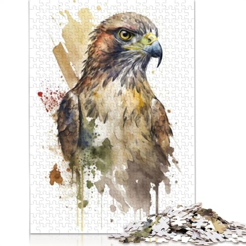 Hawk Puzzles für Erwachsene und Kinder. Unmögliches Herausforderungsspielzeug, Lernspiele, Heimdekoration für Erwachsene und Kinder ab 14 Jahren, 520 Teile (52 x 38 cm) von GQmoney