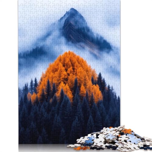 Herbst-Bergnebel-Puzzle für Erwachsene, 520 Teile, lustiges Denksport-Puzzle für Kinder ab 12 Jahren, 520 Teile (52 x 38 cm) von GQmoney