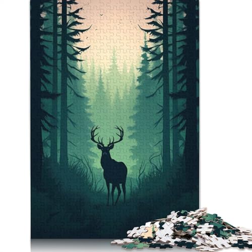 Hirsch-Puzzle, 1500 Teile, herausfordernd und knifflig, Puzzle für Männer, Geschenke für Erwachsene und Teenager, 1500 Teile (85 x 57 cm) von GQmoney