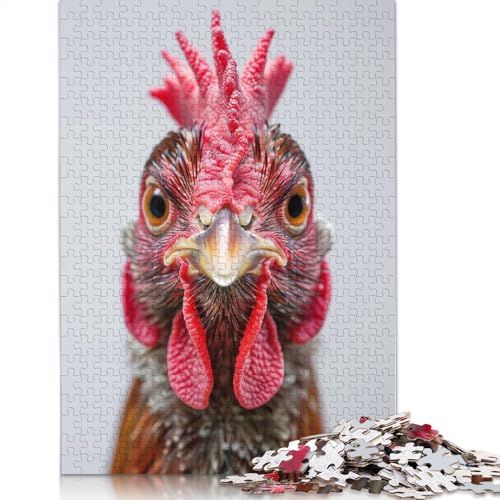 Hühnergesicht-Puzzle, 1000 Teile, für Erwachsene | | Familienspaß-Puzzles für Erwachsene, Geschenke, Denkspiele, 1000 Teile (75 x 50 cm) von GQmoney