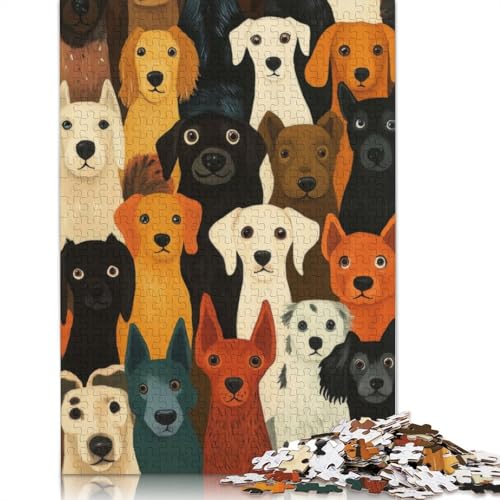 Hundeporträt-Kollektion, Puzzles für Erwachsene und Kinder, skurrile Herausforderung, Spielzeug, Lernspiele, Heimdekoration, Geschenke, 1500 Teile (85 x 57 cm) von GQmoney