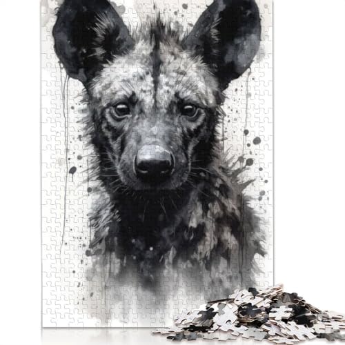 Hyena Natures Scavenger Puzzles für Erwachsene und Kinder. Skurrile Herausforderung, Spielzeug, Lernspiel, Heimdekoration, Geschenke, 1500 Teile (85 x 57 cm) von GQmoney