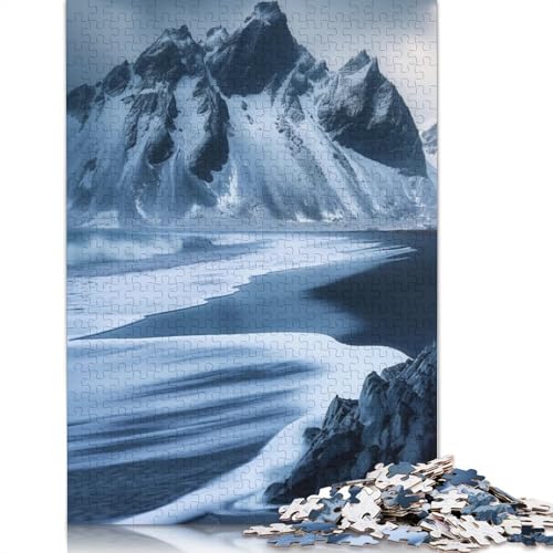 Icelandic at Stokksnes Puzzle für Erwachsene, 1000 Teile, kreative Spiele, Puzzle, Geschenke für Männer, für Frauen, Männer, 1000 Teile (75 x 50 cm) von GQmoney