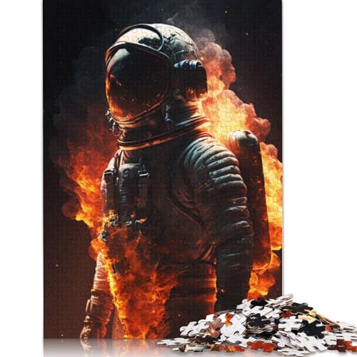 Inferno-Astronaut, 1000-teiliges Puzzle für Erwachsene | | Familienspaß-Puzzles für Erwachsene, Geschenke, Denkspiele, 1000 Teile (38 x 26 cm) von GQmoney