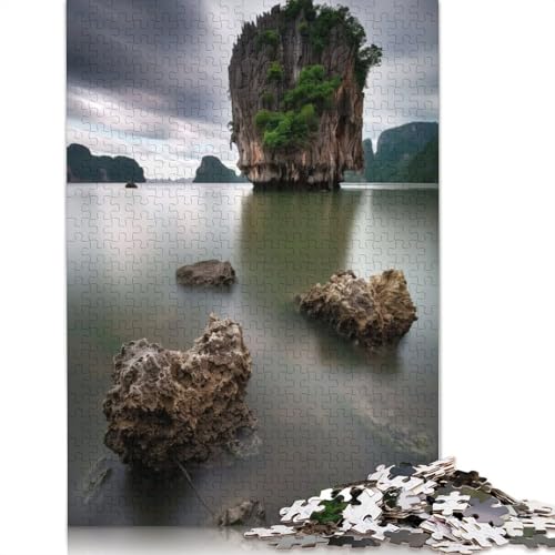 Insel-Felsformation, 1500 Puzzles für Erwachsene, Spielzeug, Lernspiel, Herren-Puzzles für Erwachsene, für Erwachsene, Teenager, 1500 Teile (85 x 57 cm) von GQmoney