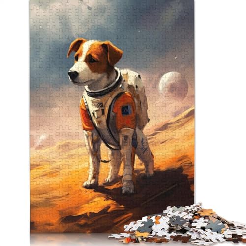 Jack Russell Terrier Mars Puzzles für Erwachsene und Kinder. Skurrile Herausforderung, Spielzeug, Lernspiele, Heimdekoration, Geschenke, 520 Teile (52 x 38 cm) von GQmoney