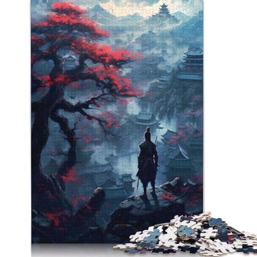 Japanisches Shogun-Samurai-Puzzle, 1000 Teile, für Erwachsene, Spielzeug, Denkspiel, Lernspiel für Erwachsene, Stressabbau, Heimdekoration, 1000 Teile (75 x 50 cm) von GQmoney
