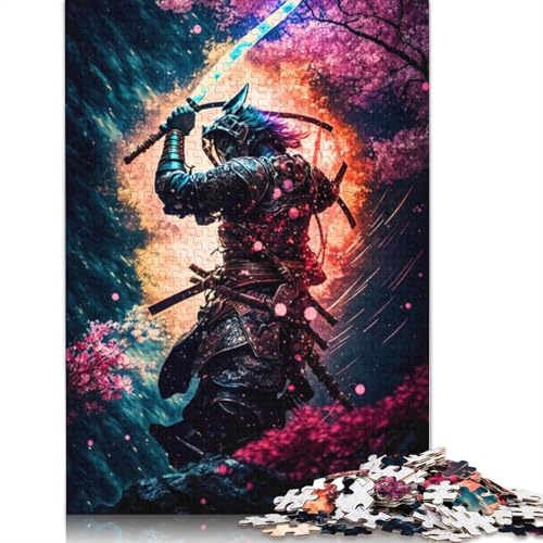 Kämpfende japanische Samurai, 1000-teiliges Puzzle für Erwachsene | | Familienspaß-Puzzles für Erwachsene, Geschenke, Denkspiele, 1000 Teile (38 x 26 cm) von GQmoney