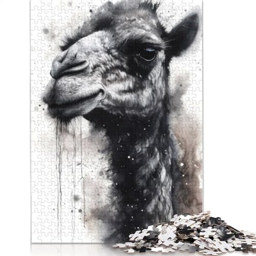 Kamel-Wüstenschönheit-Puzzle für Erwachsene und Kinder. 520 Teile, skurriles Herausforderungsspielzeug, Lernspiel, Heimdekoration, Geschenke, 520 Teile (52 x 38 cm) von GQmoney