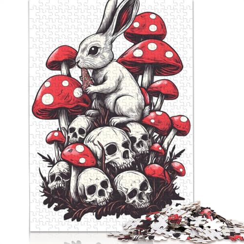 Kaninchen-Pilz-Puzzle für Erwachsene, 1000 Teile, kreative Spiele, Puzzle, Geschenke für Männer, Frauen und Männer, 1000 Teile (75 x 50 cm) von GQmoney