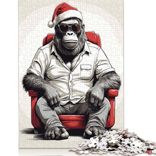 King Kong Weihnachten 1000-teiliges Puzzle, Denksportaufgaben für Erwachsene, Puzzle für Erwachsene und Kinder, 1000 Teile (75 x 50 cm) von GQmoney