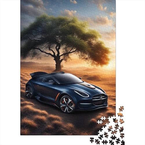 Klassisches Retro-Oldtimer-Puzzle, 100% recyceltes Kartonpapier, rechteckiges Puzzle für Erwachsene und Kinder, 1000 Teile (38 x 26 cm) von GQmoney