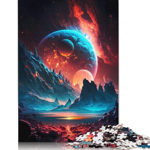 Kosmisches Planetenspektakel-Puzzle für Erwachsene, kreative Spiele, Puzzle-Geschenk für Jungen oder Mädchen, 520 Teile (52 x 38 cm) von GQmoney