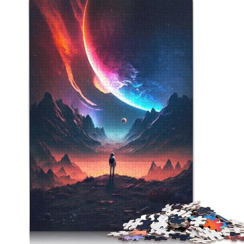 Kosmos-Astronauten-Weltraum-Puzzle für Erwachsene, Lernspiel, Puzzle-Geschenke für Kinder ab 12 Jahren, 1000 Teile (75 x 50 cm) von GQmoney