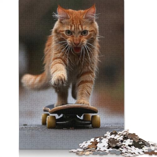Kreatives Katzen-Puzzle für Erwachsene, 1500 Teile, 100 Prozent recycelte Holzplatte, Denkpuzzles für Erwachsene, für Jungen oder Mädchen, 1500 Teile (85 x 57 cm) von GQmoney