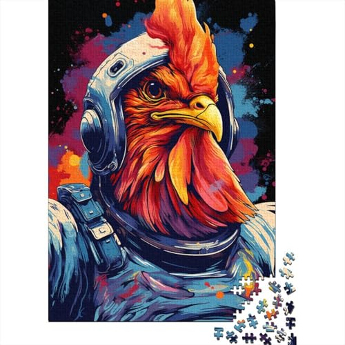 Künstlerisches Astronauten-Schwanz-Puzzle, Dekompressionsspielzeug, 100% recycelter Karton, Puzzle für Erwachsene, 1000 Teile (38 x 26 cm) von GQmoney