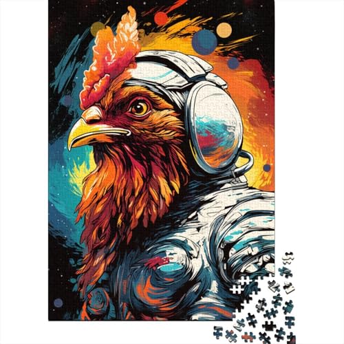 Künstlerisches Astronauten-Schwanz-Puzzle, Denksportaufgabe, 100% recycelter Karton, Puzzle für Frauen und Männer, 1000 Teile (38 x 26 cm) von GQmoney