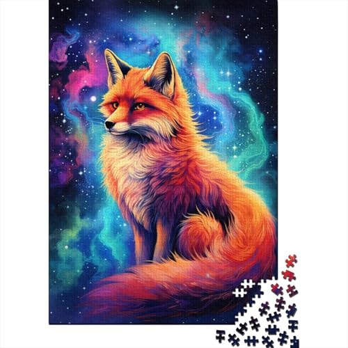 Künstlerisches Fuchs-Puzzle, Familienspaß, rechteckiges Papierpuzzle für Kinder und Erwachsene ab 12 Jahren, Geburtstagsgeschenk, 1000 Teile (38 x 26 cm) von GQmoney