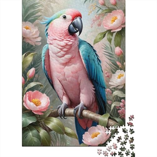 Künstlerisches buntes Papageien-Puzzle, Entspannungs-Herausforderung, Spielzeug, rechteckiges Papier-Puzzle für Jungen oder Mädchen, 1000 Teile (38 x 26 cm) von GQmoney