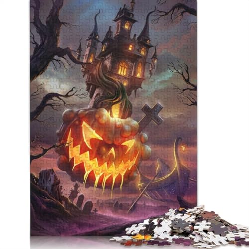 Kürbishaus-Puzzles 1000 Teile, Papierpuzzles für Erwachsene und Teenager, Familienspiel, 1000 Teile (38 x 26 cm) von GQmoney