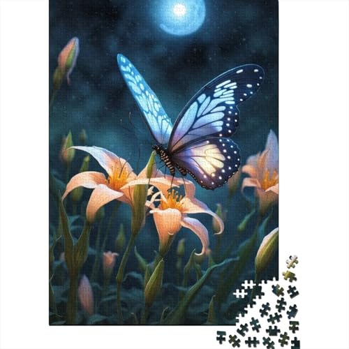 Kunst-Schmetterlings-Puzzle, schwierig, 100% recycelter Karton, Puzzle für Damen und Herren, 1000 Teile (38 x 26 cm) von GQmoney