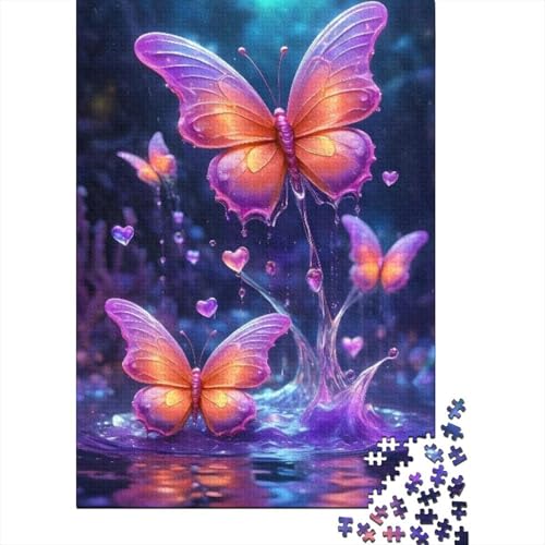 Kunst-Schmetterlings-Puzzle, schwierige Herausforderung, 100% recycelter Karton, Puzzle für Erwachsene, 1000 Teile (38 x 26 cm) von GQmoney