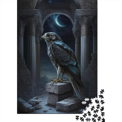 Kunst-Tier-Adler-Puzzle, schwierige Herausforderung, 100 Prozent recycelter Karton, Puzzle für Frauen und Männer, 1000 Teile (75 x 50 cm) von GQmoney
