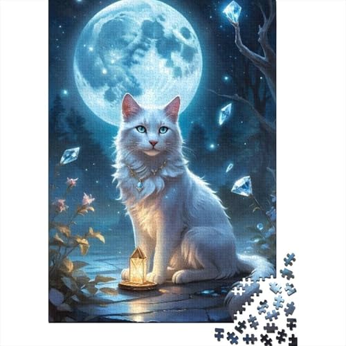 Kunst-Tier-Katzen-Puzzle, Familienspaß, rechteckiges Papier-Puzzle für Jungen oder Mädchen, 1000 Teile (75 x 50 cm) von GQmoney