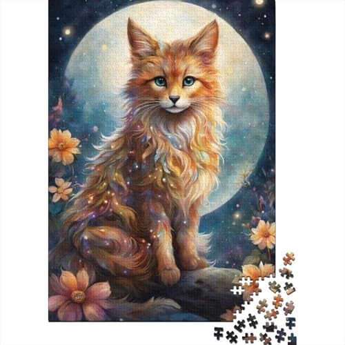 Kunst-Tier-Katzen-Puzzle, einzigartige Heimdekoration, 100% recycelter Karton, Puzzle für Erwachsene, 1000 Teile (38 x 26 cm) von GQmoney