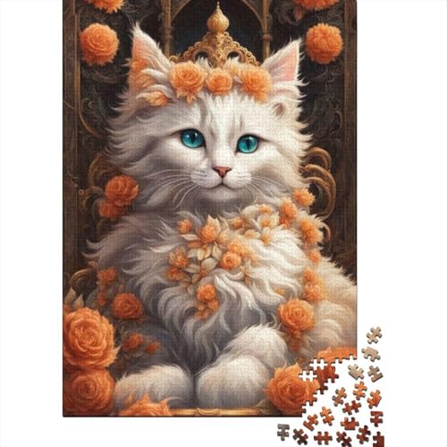 Kunst-Tier-Katzen-Puzzle, schwierige Herausforderung, 100 Prozent recycelter Karton, Puzzle für Erwachsene, 1000 Teile (75 x 50 cm) von GQmoney