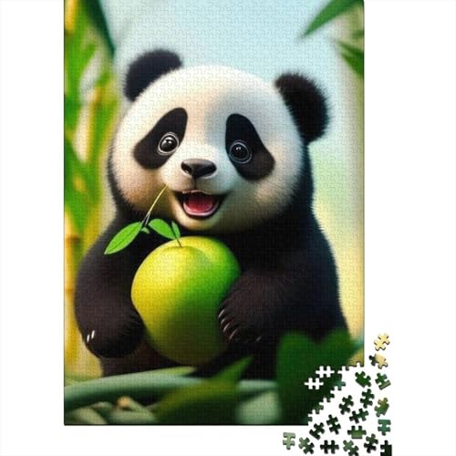 Kunst-Tier-Panda-Puzzle, schwierig, 100% recycelter Karton, Puzzle für Damen und Herren, 1000 Teile (38 x 26 cm) von GQmoney