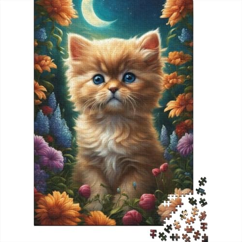 Kunsttier-Katzen-Puzzle, Spielzeug, Lernspiel, Premium-Karton-Puzzle für Erwachsene und Kinder, 1000 Teile (75 x 50 cm) von GQmoney