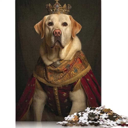 Labrador, der König, Puzzle für Erwachsene und Kinder, 1500 Teile, skurrile Herausforderung, Spielzeug, Lernspiele, Heimdekoration, Geschenke, 1500 Teile (85 x 57 cm) von GQmoney