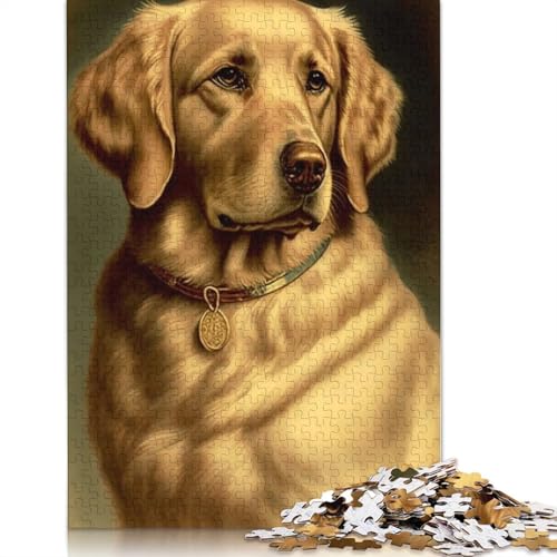 Labrador Retriever 1000-teiliges Puzzle für Erwachsene, Spielzeug, Denkspiel, Lernspiel für Erwachsene, Stressabbau, Heimdekoration, 1000 Stück (75 x 50 cm) von GQmoney