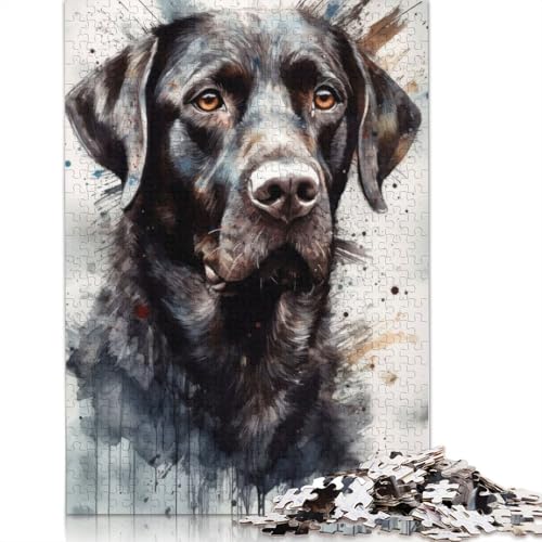 Labrador Retriever-Puzzle für Erwachsene und Kinder. Unmögliches Herausforderungsspielzeug, Lernspiele, Heimdekoration, Geschenke, 520 Teile (52 x 38 cm) von GQmoney