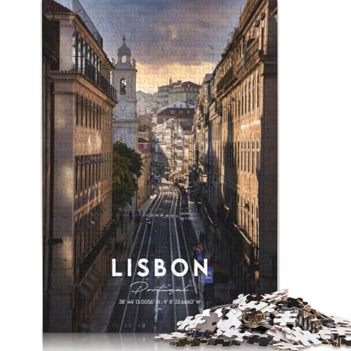 Lisboa Puzzles für Erwachsene ab 18 Jahren, Lernspiele, Puzzle für Erwachsene und Kinder, 1000 Teile (75 x 50 cm) von GQmoney