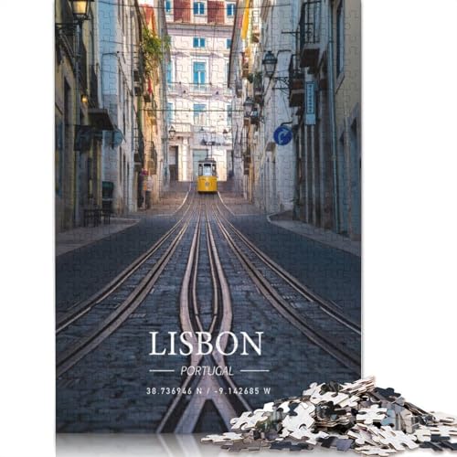 Lisbon 1000 Puzzles für Erwachsene, Lernspiel, Puzzlespiele für Erwachsene für Jungen oder Mädchen, 1000 Teile (75 x 50 cm) von GQmoney