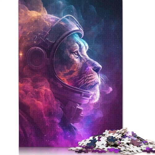 Löwen-Weltraumkämpfer-Puzzle, 520 Teile, Erwachsenen-Puzzle, Holzpuzzle, nachhaltiges Puzzle für Erwachsene, Spiele, 520 Teile (52 x 38 cm) von GQmoney