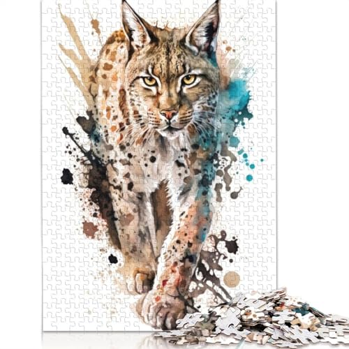 Luchs-Puzzle für Erwachsene und Kinder, 520 Teile, tolle Geschenke, Herausforderungsspielzeug, Lernspiele, Heimdekorationsgeschenke, 520 Teile (52 x 38 cm) von GQmoney