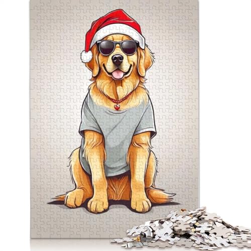 Lustige Golden Retriever-Puzzles für Erwachsene ab 18 Jahren. Lernspiele, Puzzle für Erwachsene und Kinder, 520 Teile (52 x 38 cm) von GQmoney