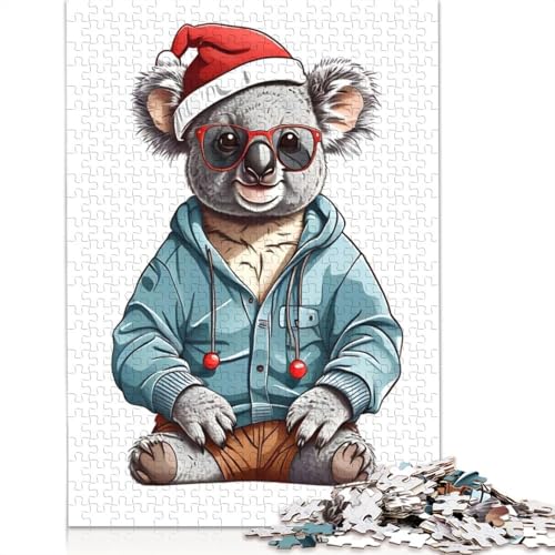 Lustiges Koala-Puzzle für Erwachsene, 520 Teile, 100% recycelte Holzplatte, Denksportaufgaben für Erwachsene, für Jungen oder Mädchen, 520 Teile (52 x 38 cm) von GQmoney