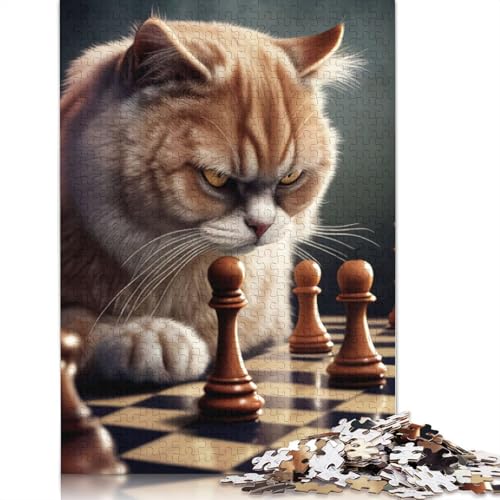Lustiges Puzzle mit Schachfiguren für Erwachsene und Kinder. Tolles Geschenk, Herausforderungsspielzeug, Lernspiele, Heimdekoration, ab 14 Jahren, 1500 Teile (85 x 57 cm) von GQmoney