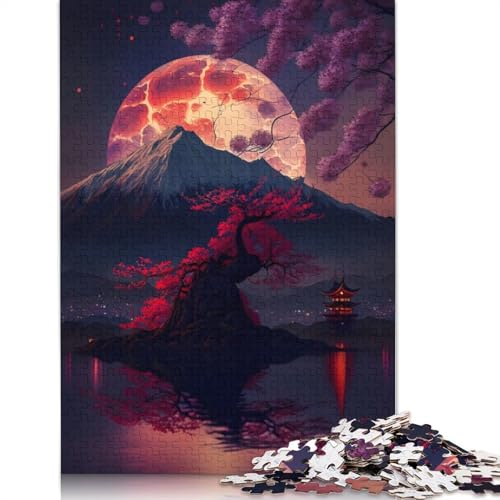 Magic Flowers The Lake 1000-teiliges Puzzle für Erwachsene, Spielzeug, Denkspiel, Lernspiel für Erwachsene, Stressabbau, Heimdekoration, 1000 Teile (38 x 26 cm) von GQmoney