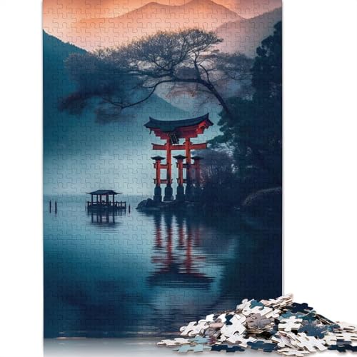 Majestic Lake 1000-teiliges Puzzle für Erwachsene und ab 18 Jahren – Familienaktivitäts-Puzzle, Lernspiele, schwierig und herausfordernd (75 x 50 cm) von GQmoney
