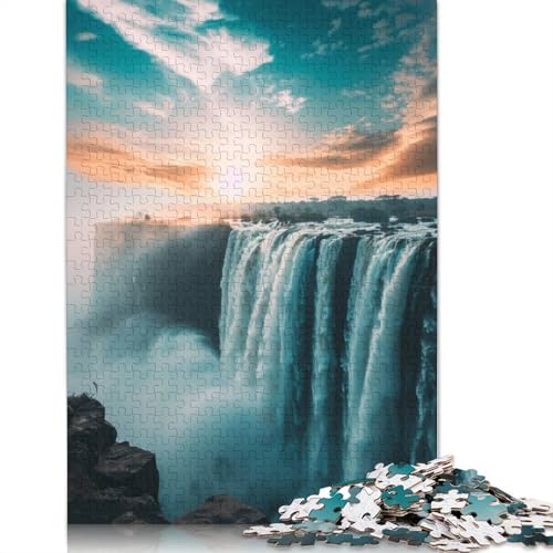 Majesty at Victoria Falls Puzzle für Erwachsene, Premium-Puzzle aus 100% recyceltem Brett, schwierige Puzzles für Kinder ab 12 Jahren, 1000 Teile (75 x 50 cm) von GQmoney